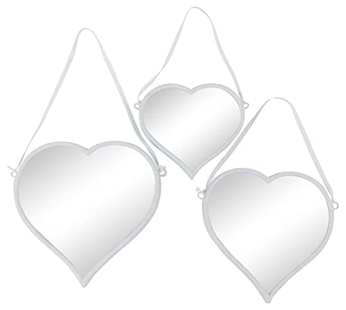 Image of Set of 3 Hanging Heart Mirrors
