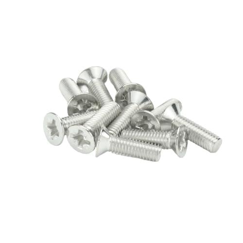 Image of M6 (6mm x 16mm Incl Head) Pozi Countersunk Machine Screws - A2 Grade Stainless Steel (Pack of 20)