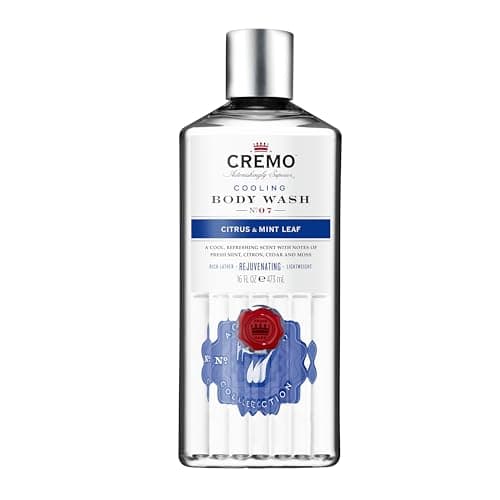 Image of CREMO - Cooling Shower Gel | Citrus & Mint Leaves | Energizing & Refreshing | 473 ml