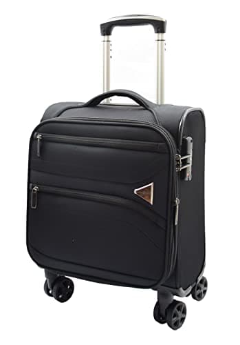 Image of House Of Leather Expandable 8 Wheel Soft Luggage Bag Travel Suitcase TSA Lock Japan Black