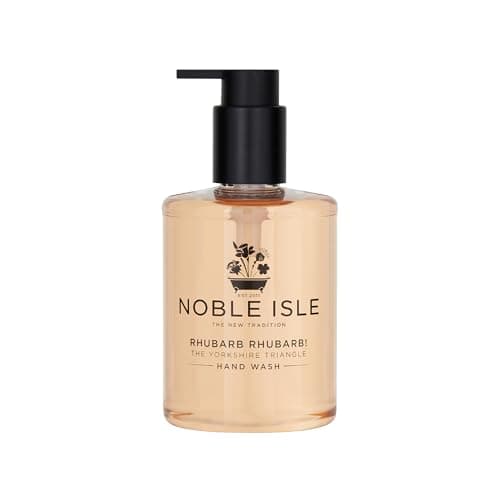 Image of Noble Isle Hand Wash | Luxury Rhubarb Hand Wash Liquid Soap For Men & Women | Organic, Vegan Friendly, Real Perfume, Britain In A Bottle Hand Soap | Made In The UK - 250ml