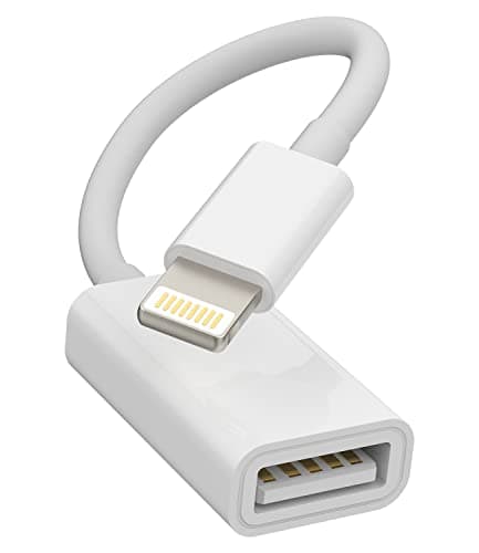 Image of Lightning to USB Flash Adapter Iphone OTG Converter Dongle Camera Card Reader Keyboard Mouse Drive MIDI Hub Piano Data Sync Compatible with Apple 11 12 13 14 Pro Max Mini Xr X Xs Se 7 8 Plus Ipad Air