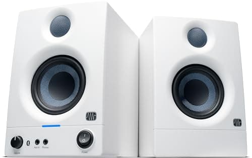 Image of PreSonus Eris 3.5BT Gen 2 in White, Studio Monitor Speakers with Bluetooth, Pair, 3.5 Inch, 2-Way, Powered Desktop Speakers for Multimedia, Gaming, Studio-Quality Music Production, 50W Power