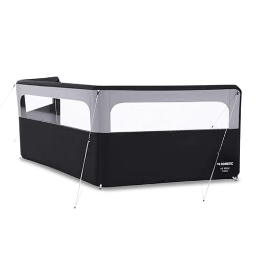 Image of Dometic AIR Break Tour Inflatable Windbreak & Door System – Modular Air Frame Camping Windbreak with Weathershield™ Tour 300D Fabric & Clear Window Panels (AIR Break Tour 3)