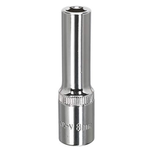 Image of Sealey Sp3808D Walldrive Socket 8Mm Deep 3/8Sq Drive Fully Polished