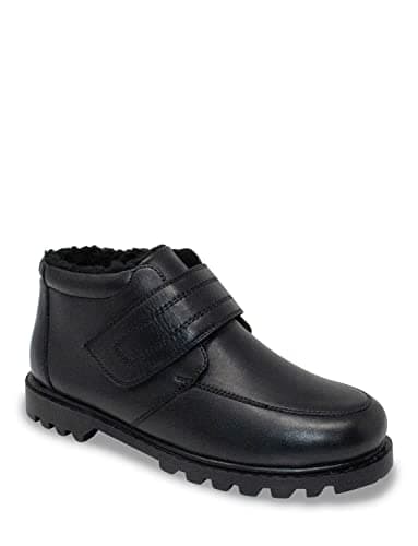 Image of Chums Men's Wide Fit Leather Thermal Lined Twin Zip Winter Boots, Fleece Insole, Grip Sole (Sizes 6-12) Black 12 UK