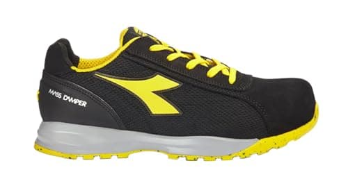 Image of Diadora Glove MDS Text Low S1p HRO SRC, Unisex Adult Trainers, Black/White, 10 UK