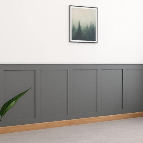 Image of WOODICA MDF Wall Panelling Strips Pre-Cut 120cm x 10cm – Smooth Paintable MDF Boards for DIY Wainscoting, Shaker Panels & Feature Walls – Pack of 6 (6mm)