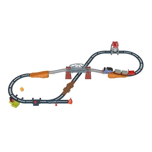 Image of Fisher-Price Thomas & Friends 3-in-1 Package Pickup Train Set with motorized Thomas for preschoolers ages 3 years and older, HGX64