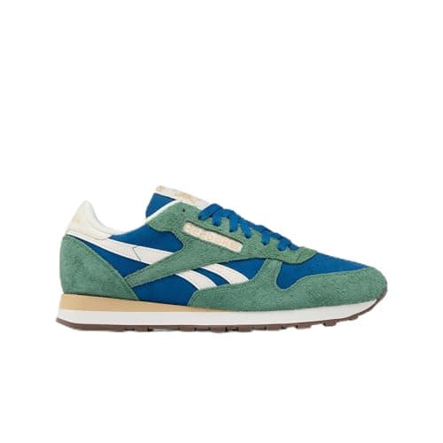Image of Reebok Unisex Classic Leather Trainers, Athletic Blue/Field Green/Chalk, 36.5 EU