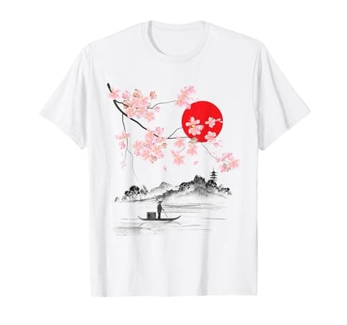 Image of Vintage Cherry Blossom Sakura Japanese Art, Sakura T-Shirt