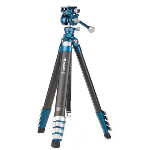 Image of Benro CyanBird Pro Carbon Fiber Tripod Kit – Lightweight Travel Tripod with FS20PRO Ball Head, Arca-Swiss Plate, Flip Locks, and Carrying Case for DSLR, Mirrorless & Video Cameras (TCBA15FS20PROC)