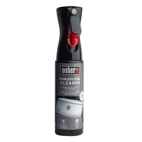 Image of Weber Stainless Steel Cleaner/BBQ Cleaning Spray, Protects Stainless Steel Barbecue Surfaces, Removes Grease, Dirt & Food Residue, 300 ml