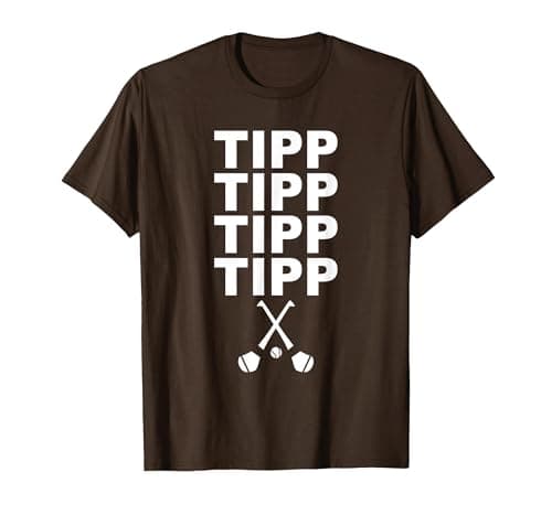 Image of Hurling Ireland Irish Sport Gaelic Sliotar Team Hurlings T-Shirt, Men, Brown, Medium