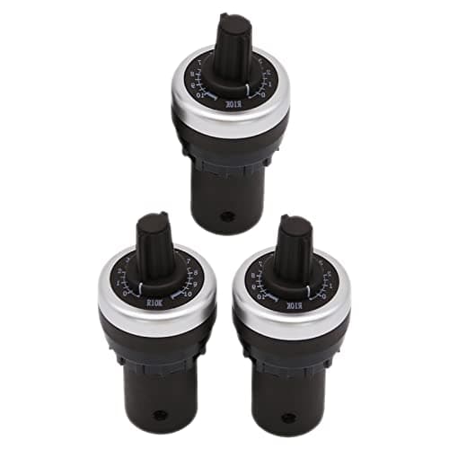 Image of 3 piece 10k potentiometer panel mounting VSD VFD variable speed for frequency inverter (3)
