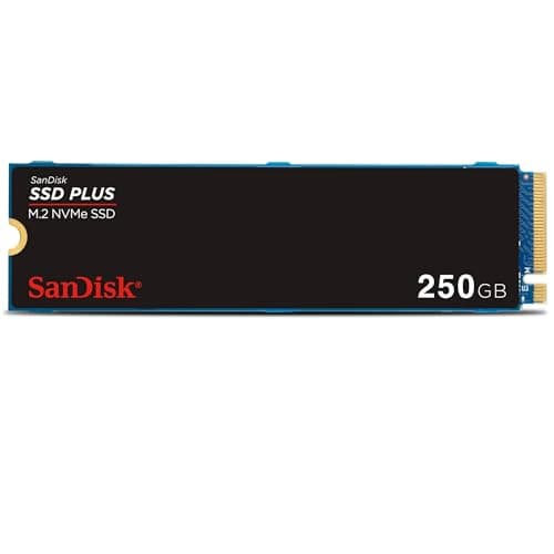Image of SanDisk SSD Plus 250GB M.2 NVMe Internal SSD, PCIe Gen 3, M.2 2280, Easy Installation, 3 Year Warranty
