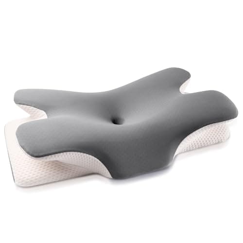 Image of MULISOFT Memory Foam Pillow, Comfortable Pillow, Supportive Neck pillow, Ergonomic side sleeper pillow (GREY)