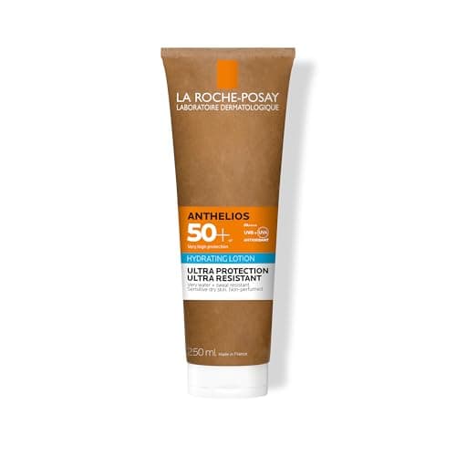 Image of La Roche-Posay Anthelios Hydrating Body Lotion SPF50+, Broad-Spectrum Sunscreen, UVB and UVA Protection, Lightweight Non-Greasy Formula, Suitable for Sensitive Dry skin, 250ml