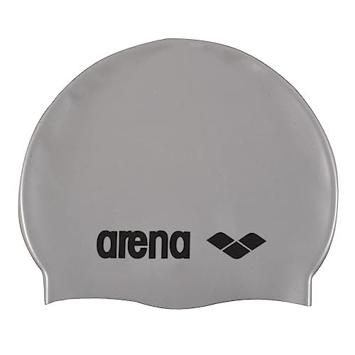 Image of ARENA Unisex Classic Silicone JR Swimming Cap Silver/Black One Size