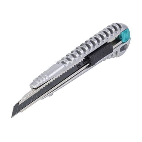 Image of wolfcraft Metal Snap-Off Blade Knife, 9 mm, “Profi-Sharp” Black Blade I 4305000 I for Precision Cutting of paperboard, sheeting and Paper
