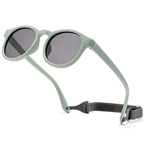 Image of iNszkoos Flexible Polarized Baby Sunglass with Strap Adjustable, Infant Outdoor Sunshade UV 400 Protection Soft Silicone Frame Baby Sunglasses for 0-36 Months Toddler Newborn Boys Girls
