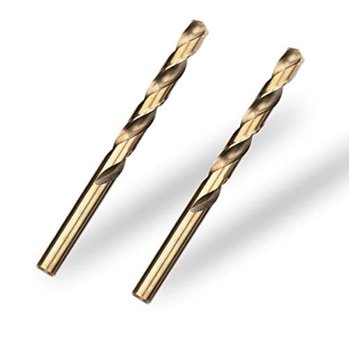 Image of Meccion HSS Cobalt Jobber Drill Bit 2pcs 9.5mm Twist Drill Bit for Drilling Stainless Steel and Metal