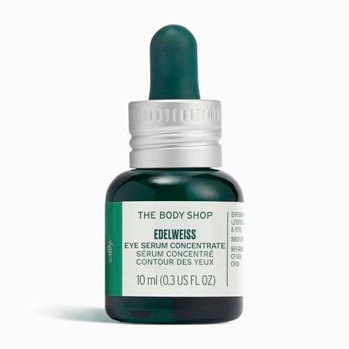 Image of The Body Shop Edelweiss Eye Concentrate (1x 10ml), Lightweight Eye Serum, Hydrating Under Eye Gel with Edelweiss & Hyaluronic Acid, Eye Care for Fine Lines