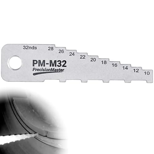 Image of DCOMA Mini Tech Gauge – 32nds Brake Pad Measuring Tool, 2-in-1 Stainless Steel Brake Thickness & Drum Wear Gauge, Compact 4" Tool for Cars, Trucks, SUVs – No Wheel Removal Needed, Technician Gauge