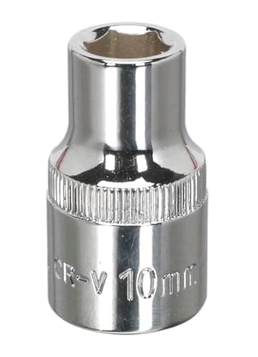 Image of Sealey Sp1210 Walldrive Socket 10Mm 1/2Sq Drive Fully Polished