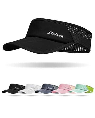 Image of Linlook Sports Sun Visor for Men & Women Breathable Mesh, Stretchy Foldable Cooling Visor Hat for Running, Golf, Tennis, Hiking Black