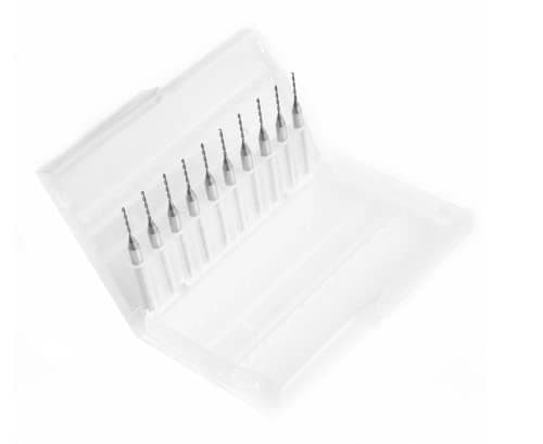 Image of 10 Pcs Carbide Micro Drill Bits 0.3 to 1.2 mm for PCB, Jewelry, Resin, Plastic & DIY Crafting