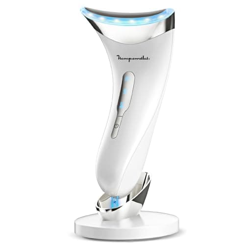 Image of Facial Massager Face Lifting Device: Electric Skin Tightening Machine Neck Lift with 45°C Heat EMS Massage - 3 LED Microcurrent Wand Anti-Wrinkle - Anti-Aging Neck Eye Massagers for Skin Care