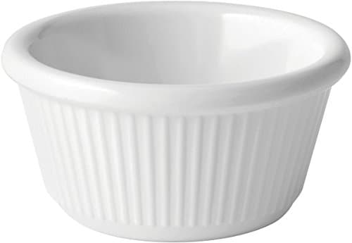 Image of Utopia Fluted Melamine Ramekin 3oz White, Pack of 12