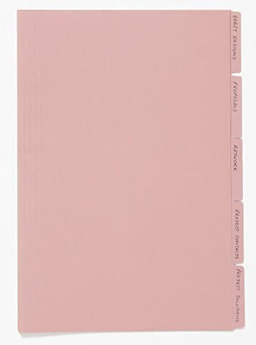 Image of Exacompta - Ref FT170-PNKZ - Guildhall - Tabbed Folders, 345x240mm, 170gsm Lightweight Premium Manilla, A4 & Foolscap Documents, Tabs for Use With Suspension Folders - Pink, Pack of 100