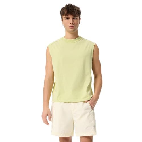 Image of Cross-eyed Moose Men's Wild Muscle Tank with Ergonomic Suede Crop Fit Standard, Luminary, Large