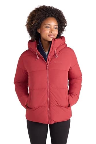 Image of Mountain Warehouse Toasty Womens Short Padded Jacket - Water-resistant Ladies Puffer Coat with Thermal Tested -30°C - Spring Summer, Outdoors, Travelling & Hiking Red Women's Size 16