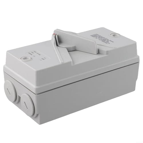Image of Axorafow 3-pole Motor Disconnect Switch 63a Ip56 Rated for 110–440v Ac Waterproofed Abs Enclosure Breaker Box for Industrial Agricultural Outdoor Electrical Installations