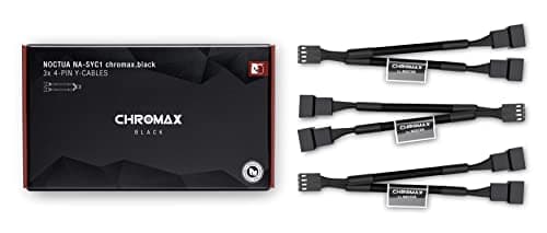 Image of Noctua NA-SYC1 chromax.black, 4 Pin Y-Cables for PC Fans (Black)