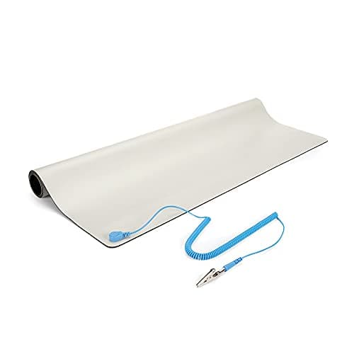 Image of StarTech.com Anti-Static Mat - 25” x 27.5” Electrical Grounding Desk Pad - For Home or Work - Beige (M3013)
