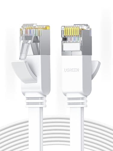 Image of UGREEN Ethernet Cable 10M, Flat RJ45 LAN Gigabit CAT 6 Network Cable, Pure Copper Core High-Speed 1000Mbps for 250Mhz/s Patch Cord Internet Cable for Xbox Switch PS5 PS4 Extender Router Modem
