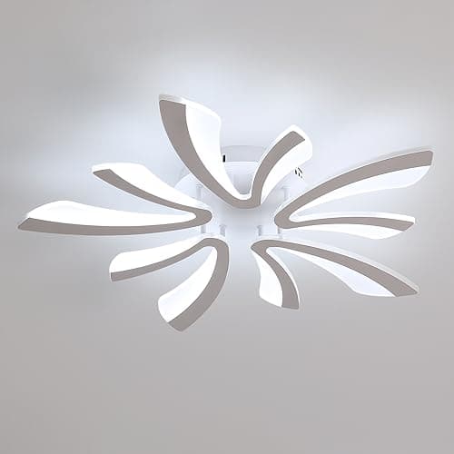 Image of Comely Ceiling Light, LED Ceiling Lamp 50W, 6500K Cold White Light Flush Mount Acrylic Modern Lighting Fixture for Living Room Bedroom, 70cm