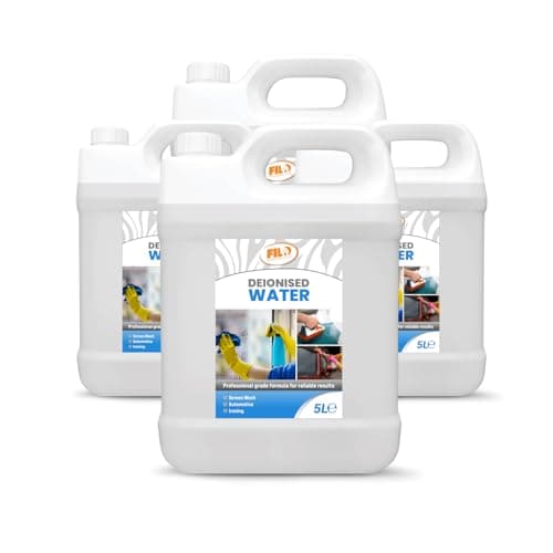 Image of Filo Deionised Water 20l (4x5L) – Purified De Ionised Water for Car Batteries, Screen Wash, Radiators, Cooling Systems and Iron Water for Steam Iron