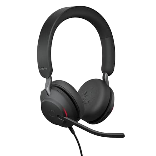 Image of Jabra Evolve2 40 SE Wired Noise-Cancelling Stereo Headset With 3-Microphone Call Technology and USB-C Cable - Works with All Other Platforms - Black