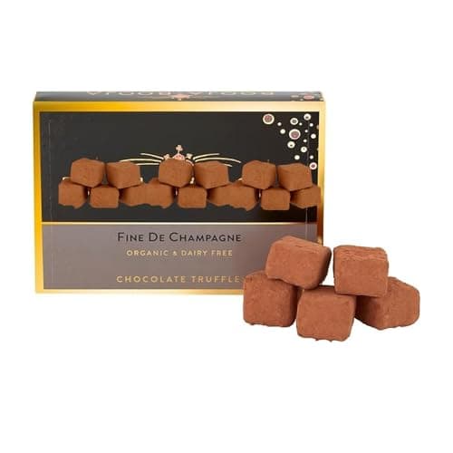 Image of Assorted Variety Flavors of Truffles Chocolate Gift Box 92g - Christmas Trufles Gift Boxes - bja (Fine De Champagne Chocolate Truffles 92g)