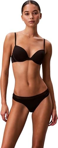 Image of Calvin Klein Women Thong Tanga, Black (Black), XS