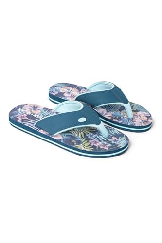 Image of Animal Swish Womens AOP Flip Flops - Slip-on, Lightweight Sandals with Soft padded upper straps - For Autumn, Winter, Beach & Outdoors Mint - Unicorn Adult Shoe Size 4