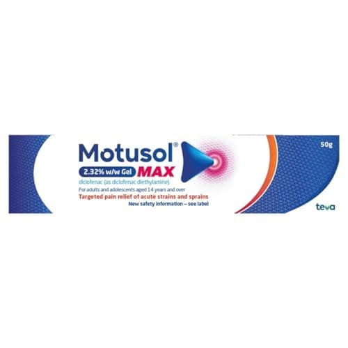 Image of Motusol Max 2.32% w/w Gel 50g – Targeted Pain Relief of Joints & Muscles in Acute strains & sprains