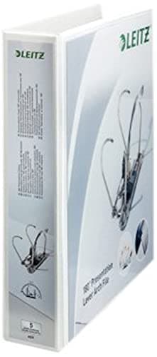 Image of Leitz Presentation Lever Arch File, 7.5 cm Width, 42250001 - A4 Maxi, White