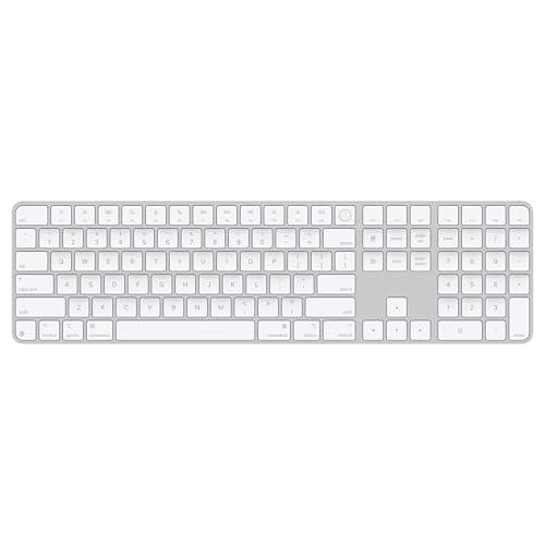 Image of Apple Magic Keyboard with Touch ID and Numeric Keypad for Mac models with Apple silicon - US English - White Keys 