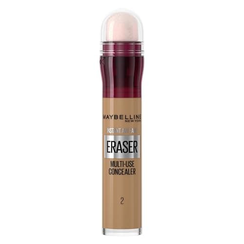 Image of Maybelline Instant Anti-Age Eraser Eye Concealer for Face, Dark Circles, Blemish & Fine Lines Concealer, Full Coverage, Dermatologist Tested, Suitable for Sensitive Skin, Shade: 02 Nude